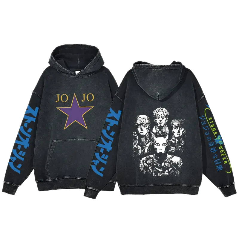 JoJo's Bizarre Adventure Vintage Hoodie #1 - front & back print