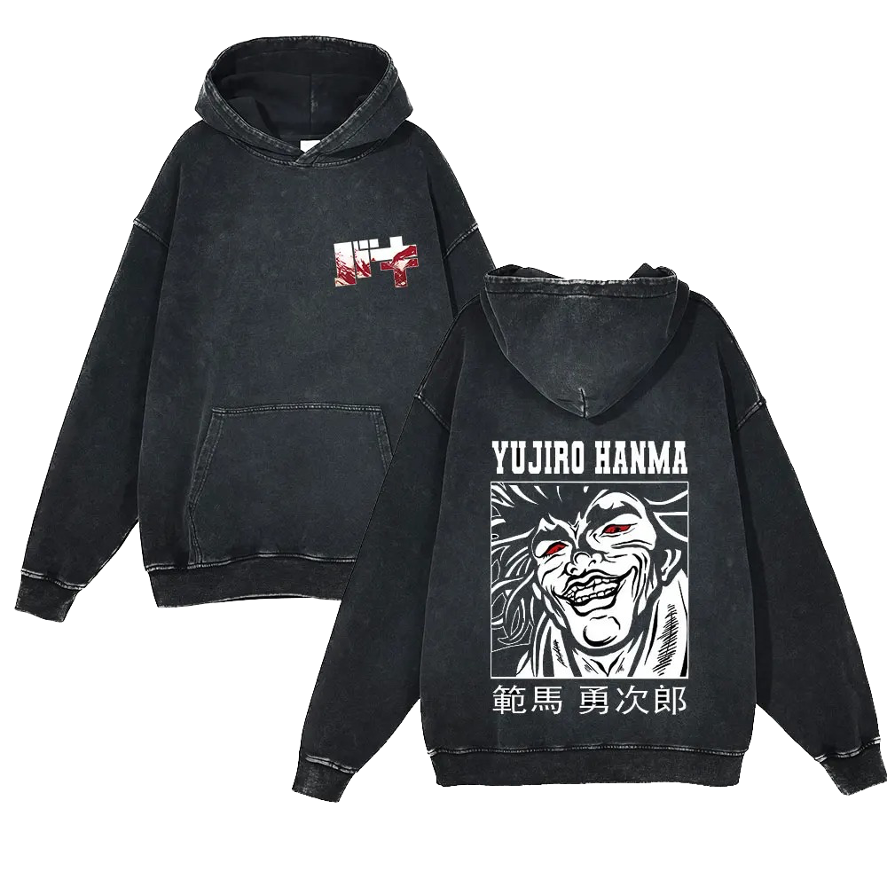 Baki Vintage Hoodie #5 - front & back print