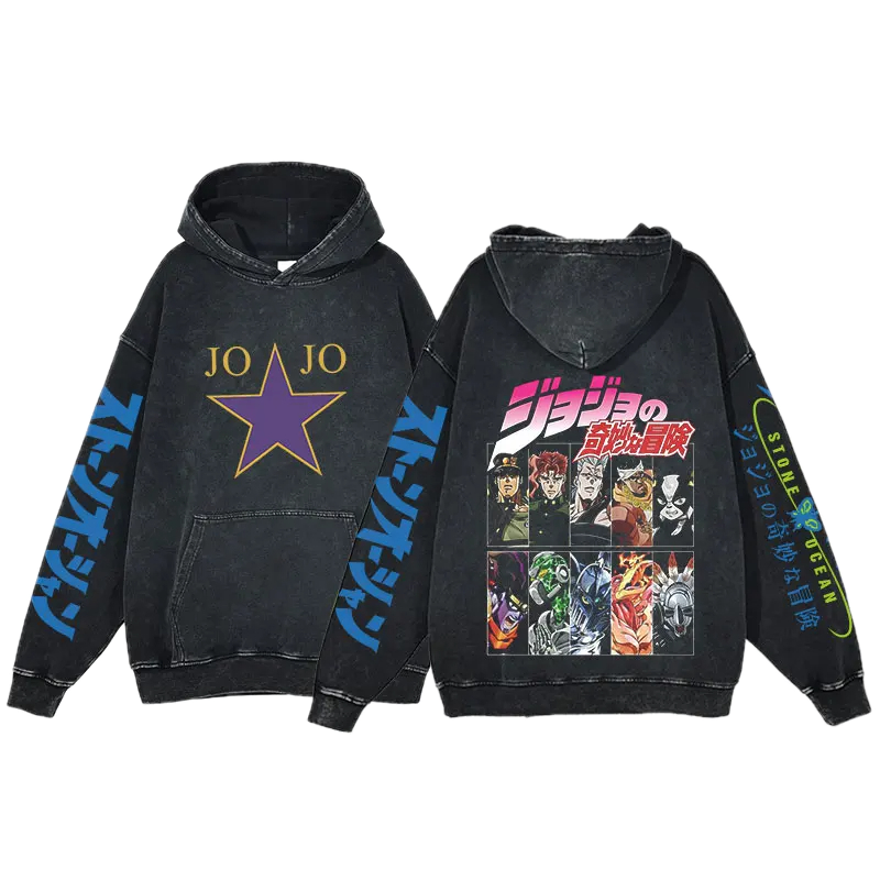 JoJo's Bizarre Adventure Vintage Hoodie #5 - front & back print