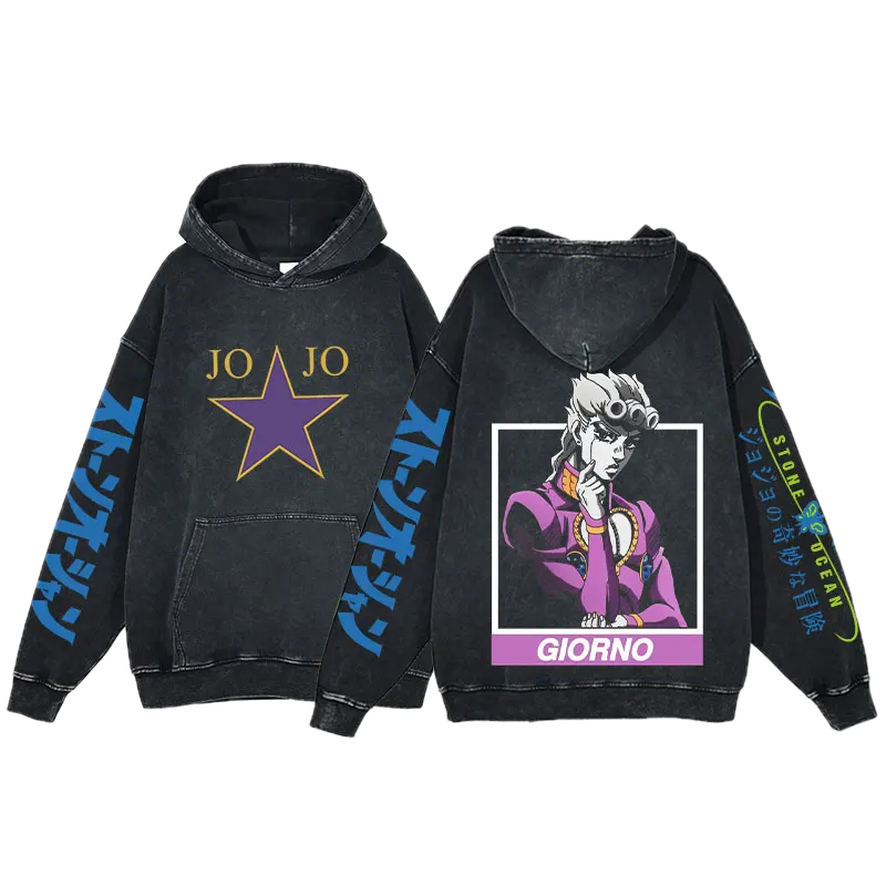 JoJo's Bizarre Adventure Vintage Hoodie #8 - front & back print