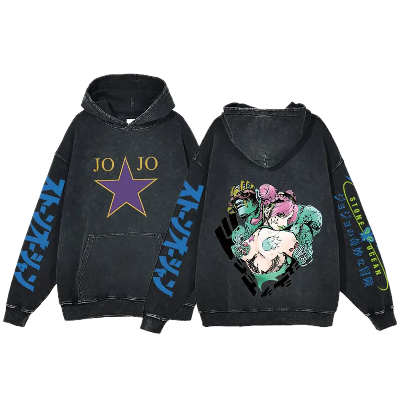 JoJo's Bizarre Adventure Vintage Hoodie #4 - front & back print