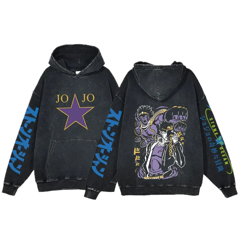 JoJo's Bizarre Adventure Vintage Hoodie #7 - front & back print