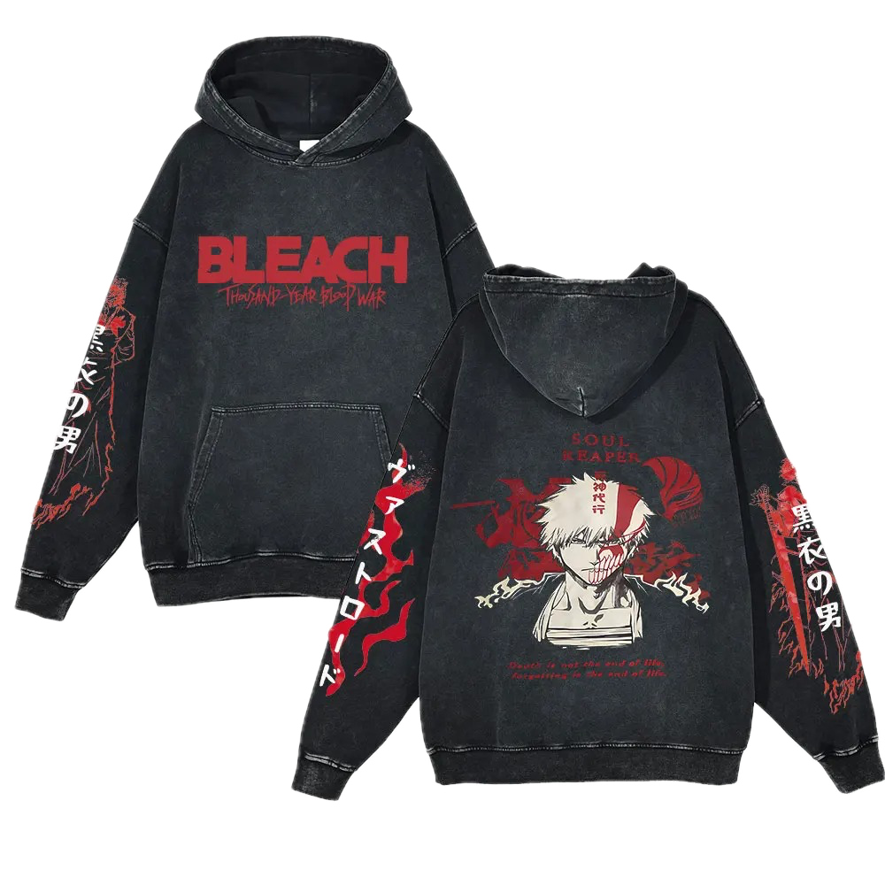 Bleach Vintage Hoodie #1 - front & back print