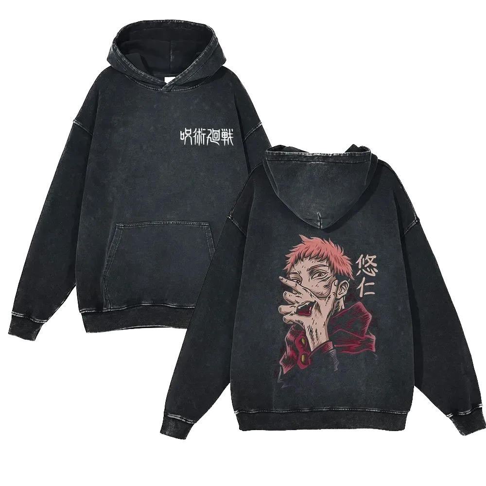 Jujutsu Kaisen Vintage Hoodie #8 - front & back print