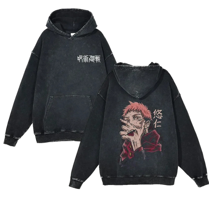 Jujutsu Kaisen Vintage Hoodie #8 - front & back print