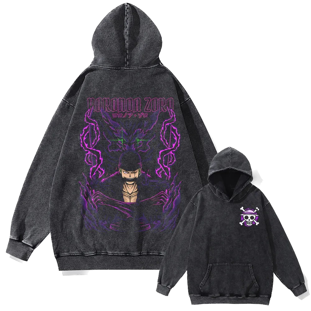 One Piece Vintage Hoodie #2 - front & back print