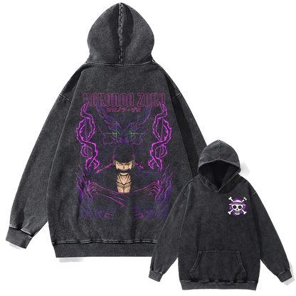 One Piece Vintage Hoodie #2 - front & back print