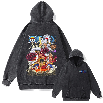 One Piece Vintage Hoodie #3 - front & back print