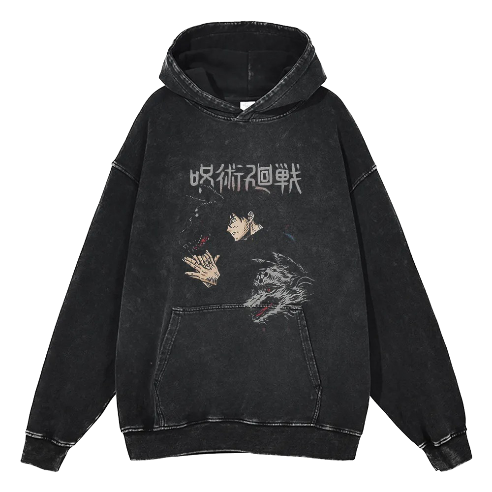 Jujutsu Kaisen: Megumi Fushiguro | Unisex Vintage Hoodie #3 – AnimeDrip